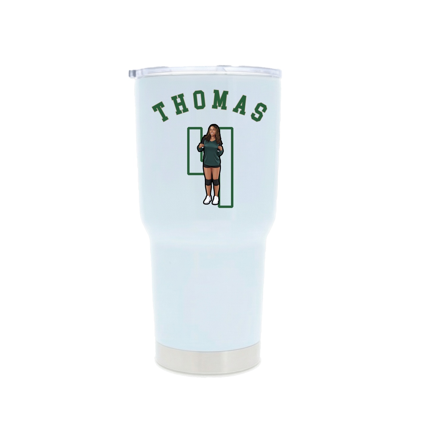 30oz Stainless Steel Tumbler — Shirsey Arch in White