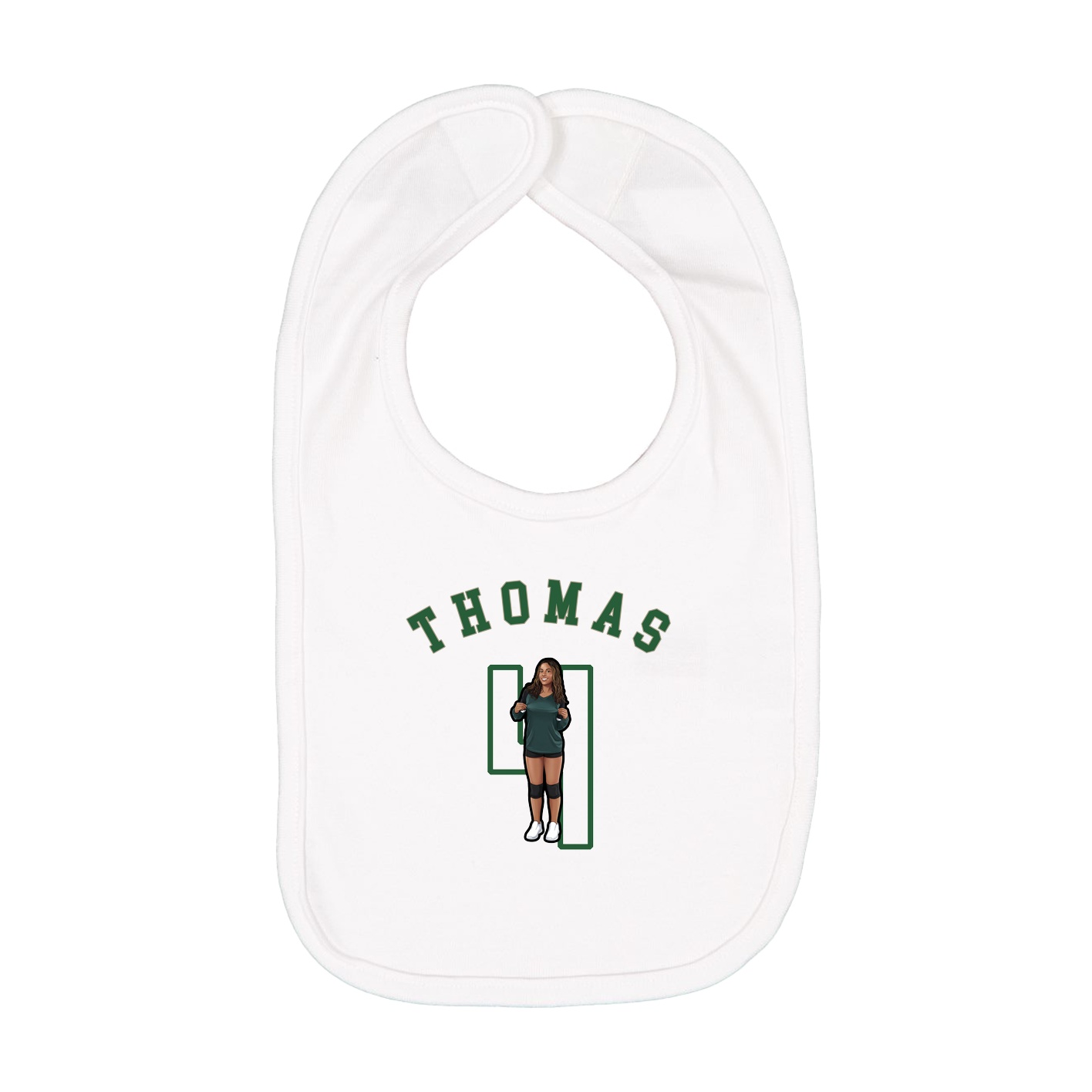 Infant Bib — Shirsey Arch in White