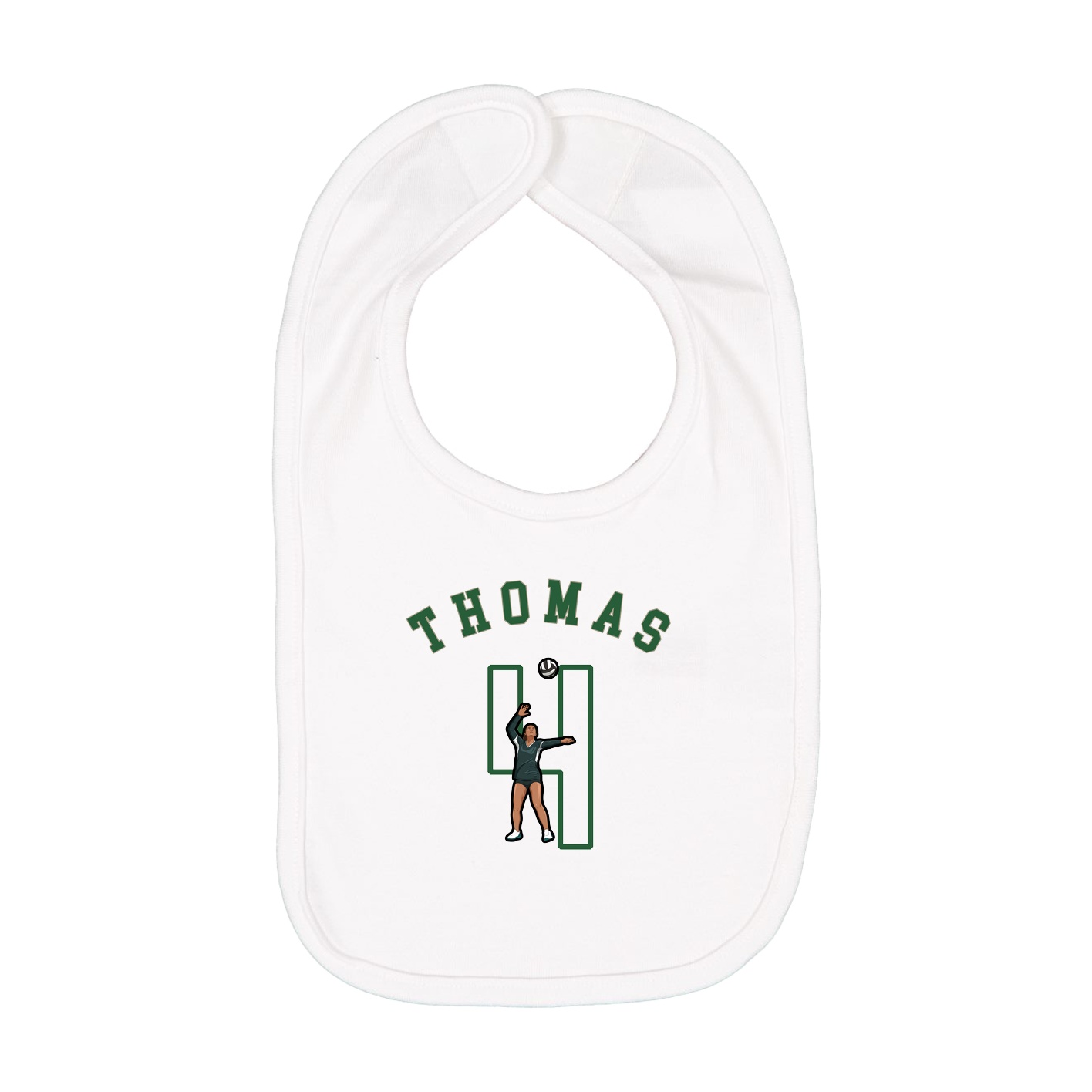 Infant Bib — Shirsey Arch in White
