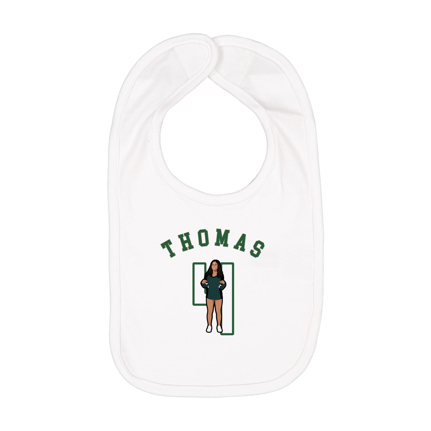 Infant Bib — Shirsey Arch in White