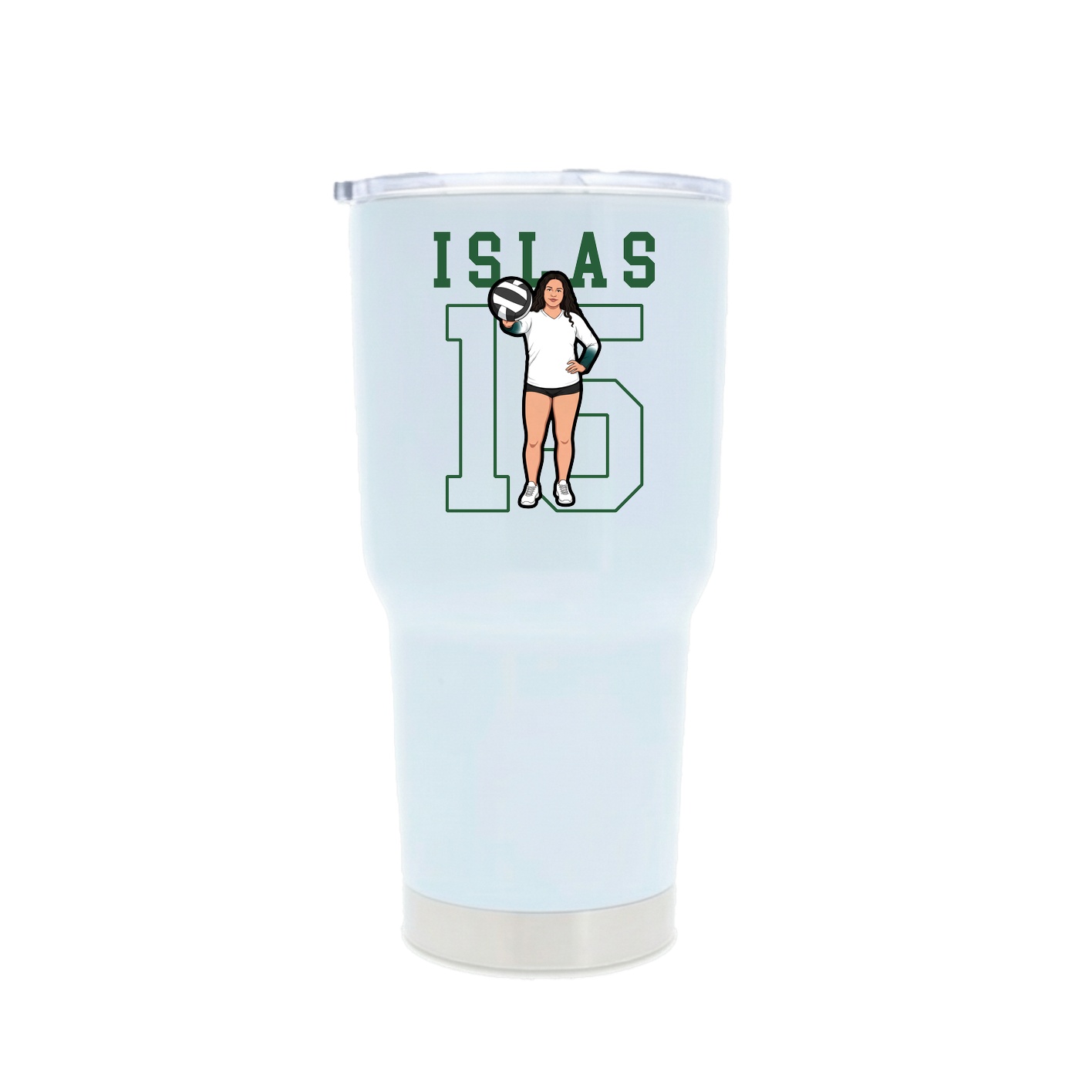 30oz Stainless Steel Tumbler — Shirsey in White