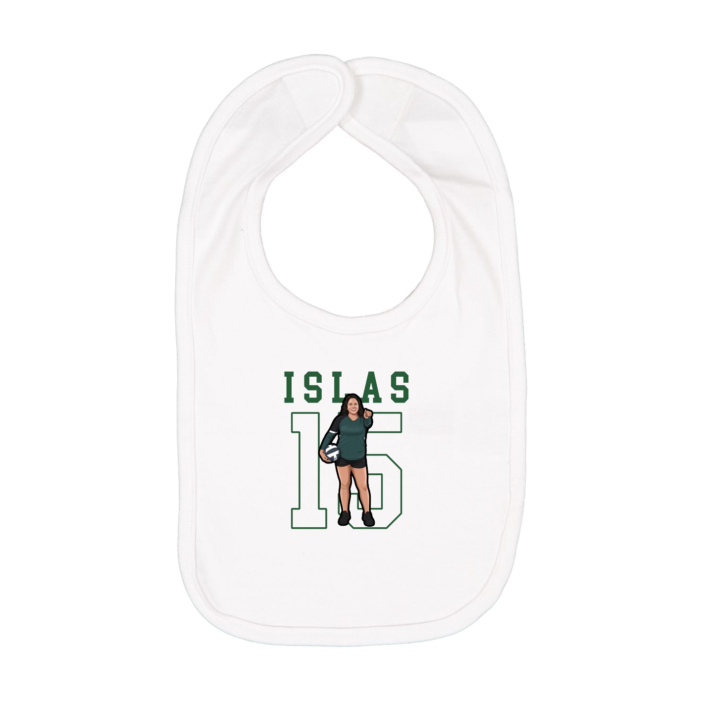Infant Bib — Shirsey in White