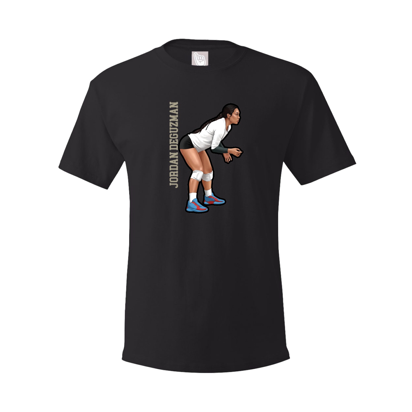 Youth Tee — Name Vertical in Black