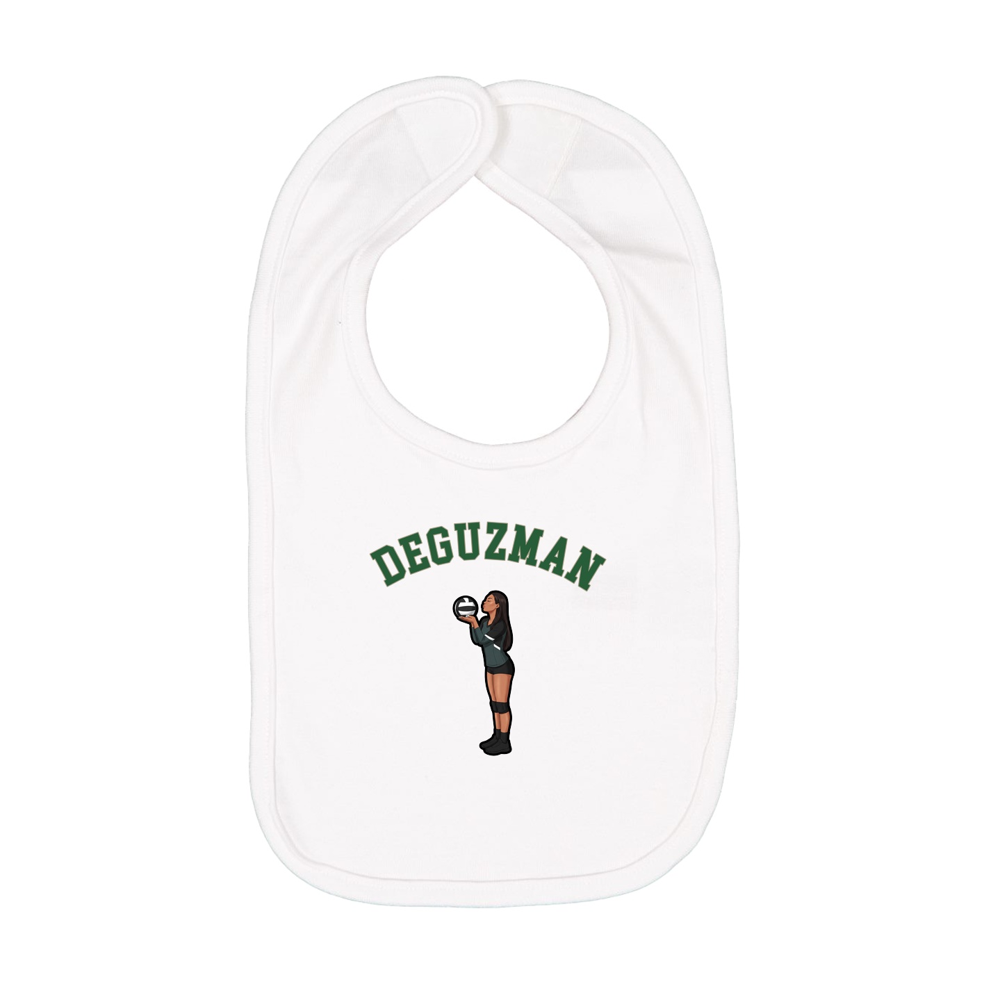 Infant Bib — Shirsey Arch in White