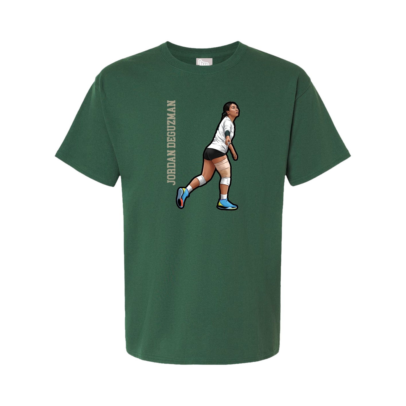 Tee — Name Vertical in Green