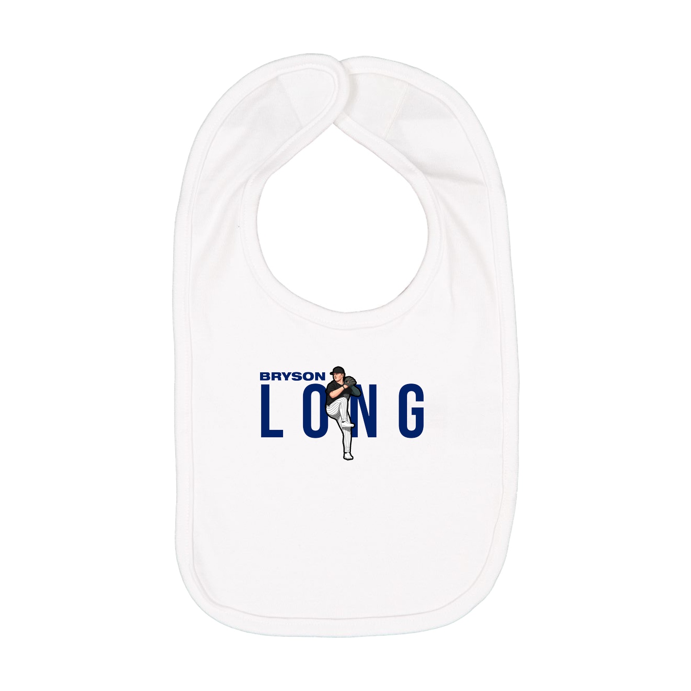 Infant Bib — Player Name in White