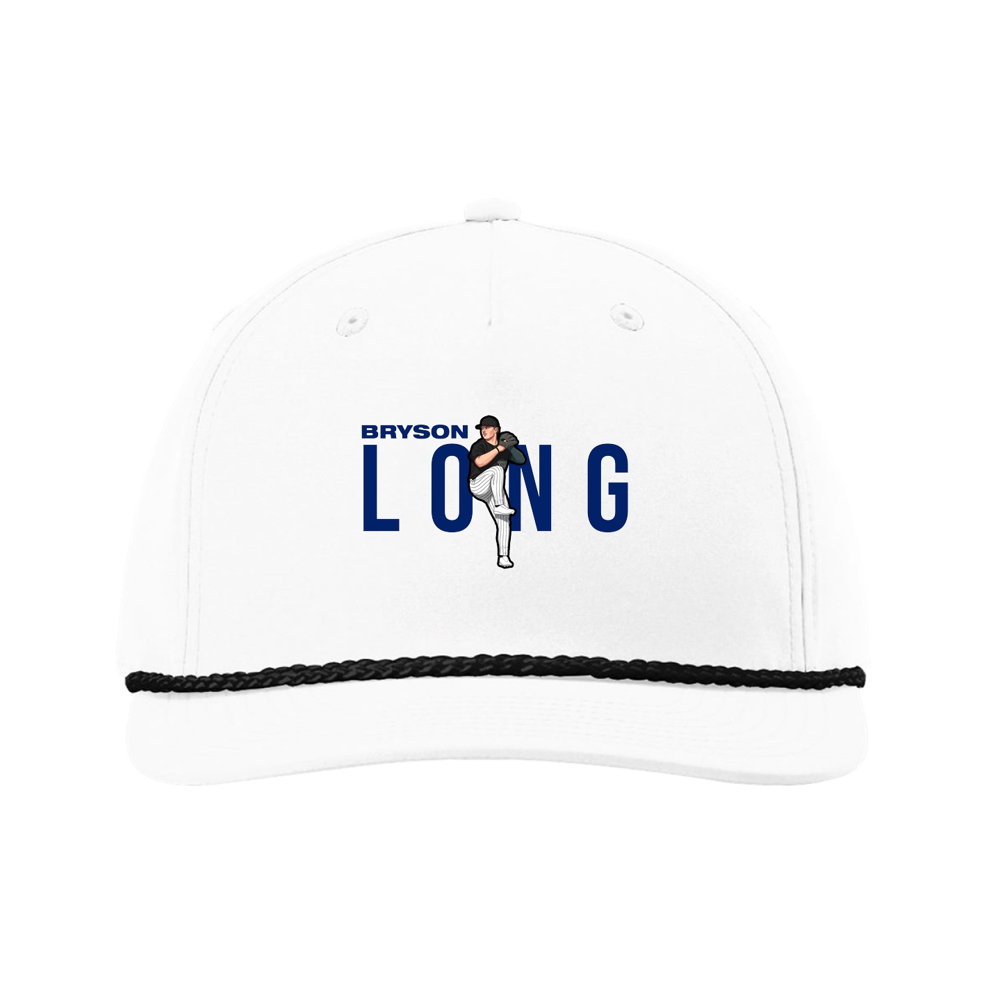 Five-Panel Classic Rope Cap — Player Name in White