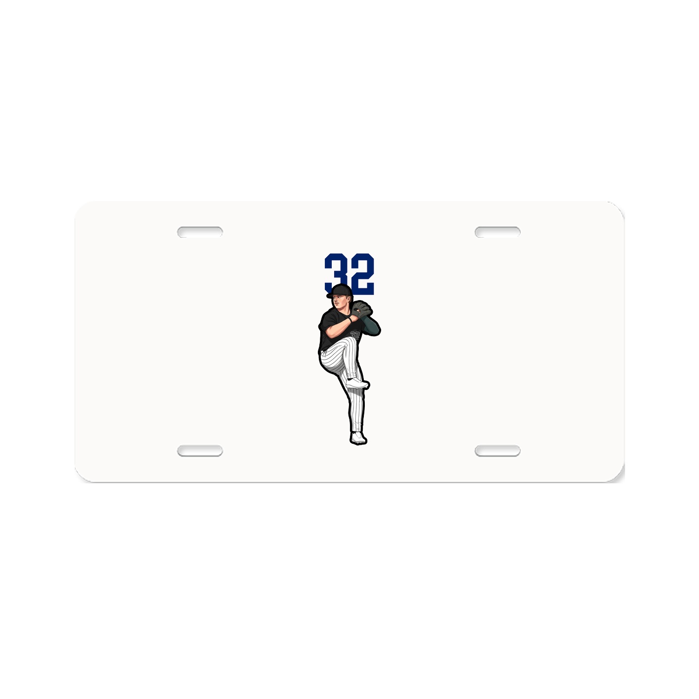 License Plate — Number Top in Classic