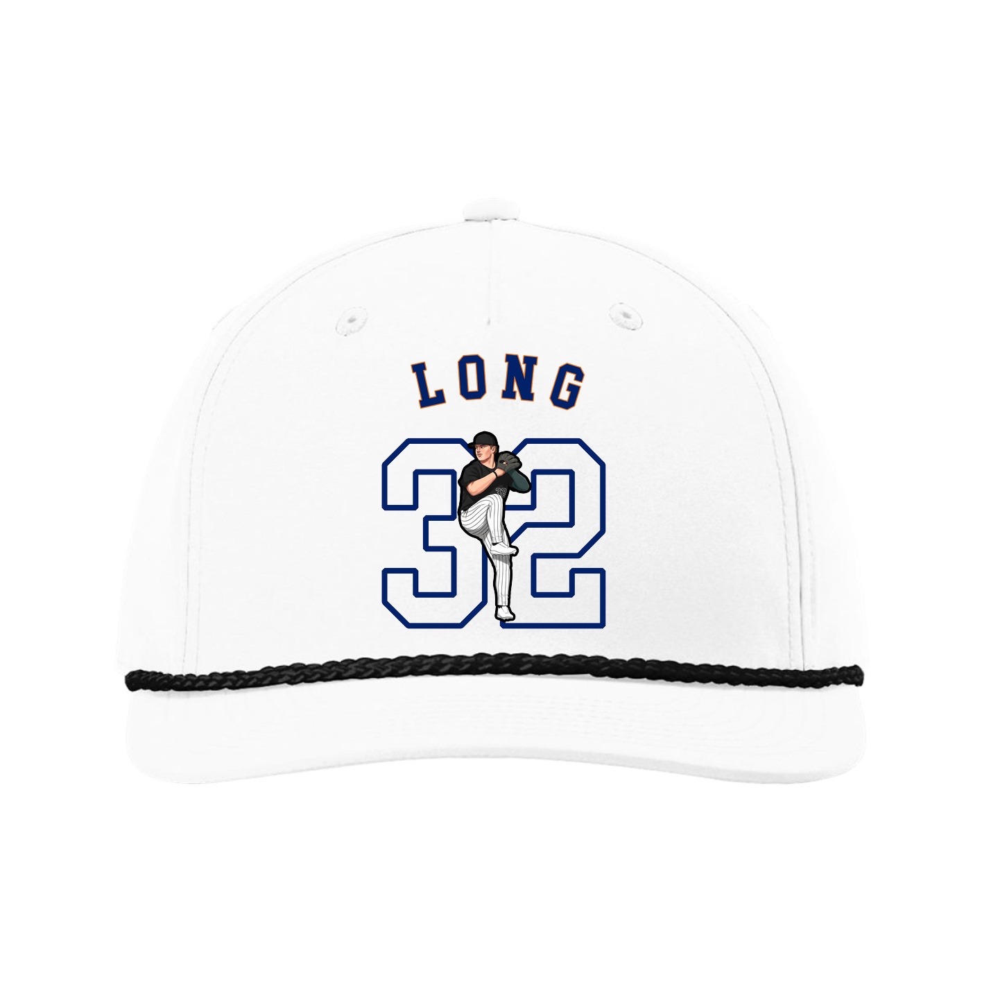Five-Panel Classic Rope Cap — Shirsey Arch in White