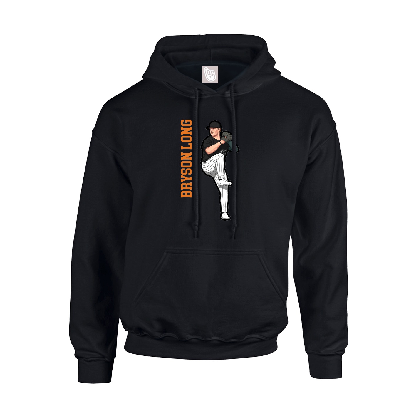 Hoodie — Name Vertical in Black