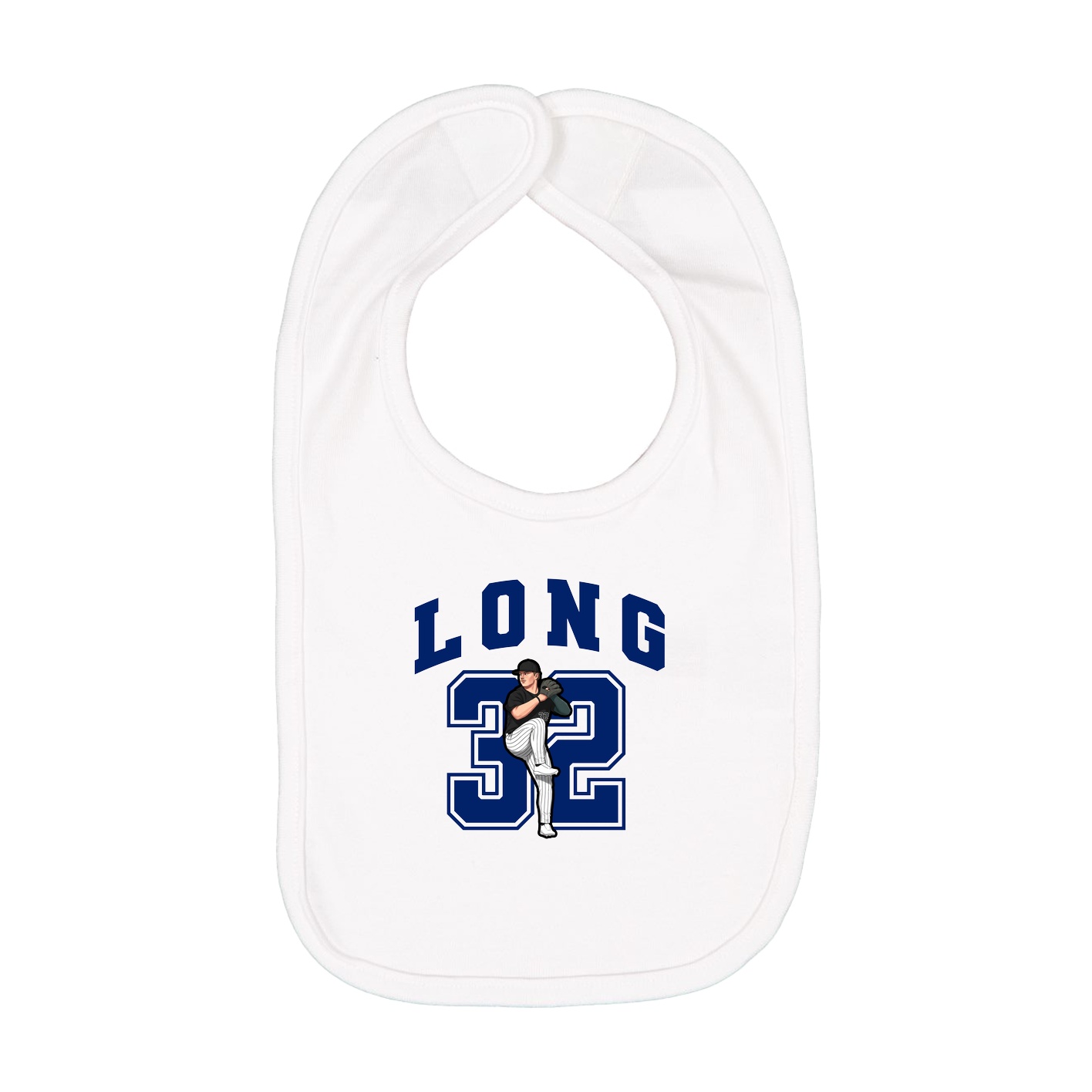 Infant Bib — Number in White