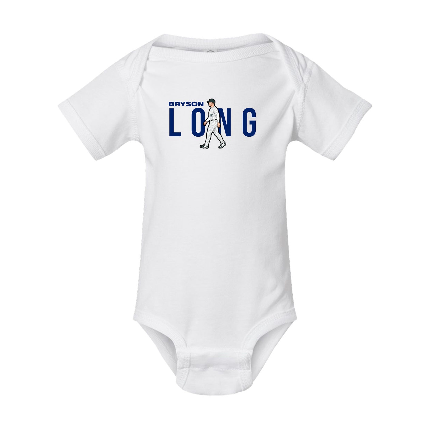 Baby Onesie — Player Name in White