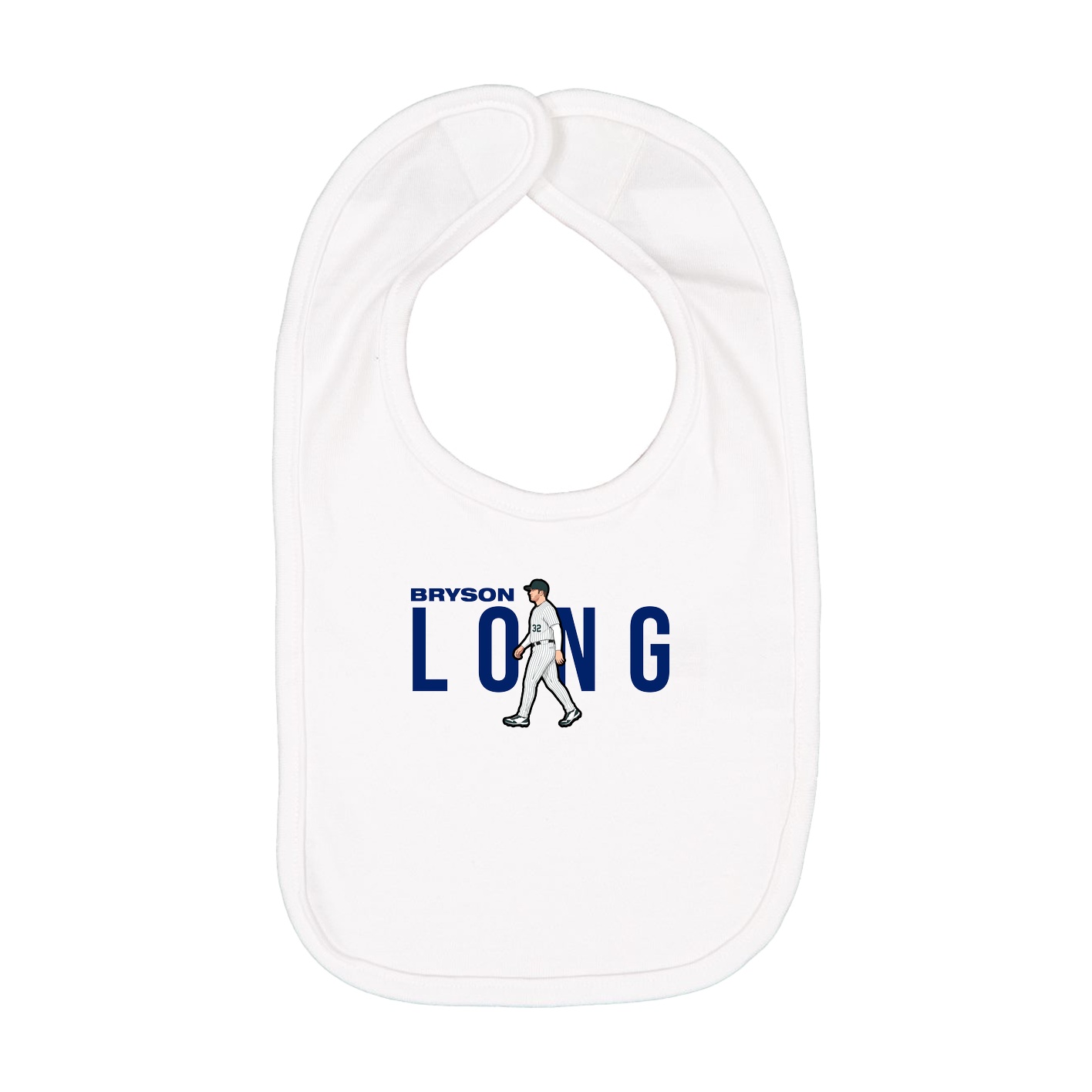 Infant Bib — Player Name in White