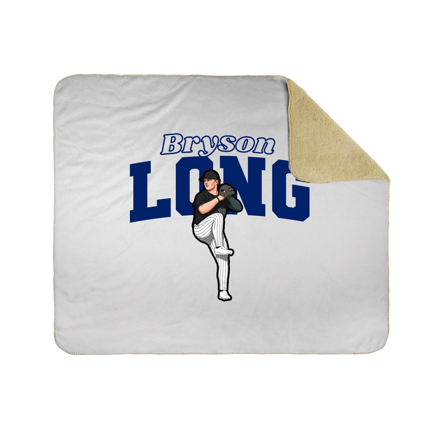 Throw Blanket — Name Arch in White