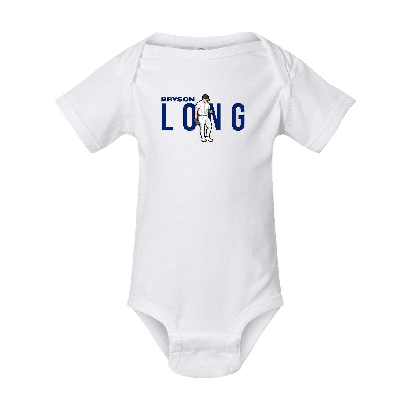 Baby Onesie — Player Name in White