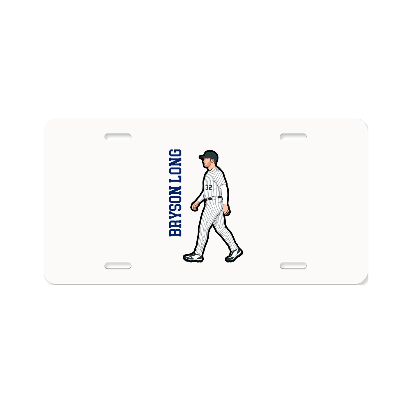 License Plate — Name Vertical in Classic