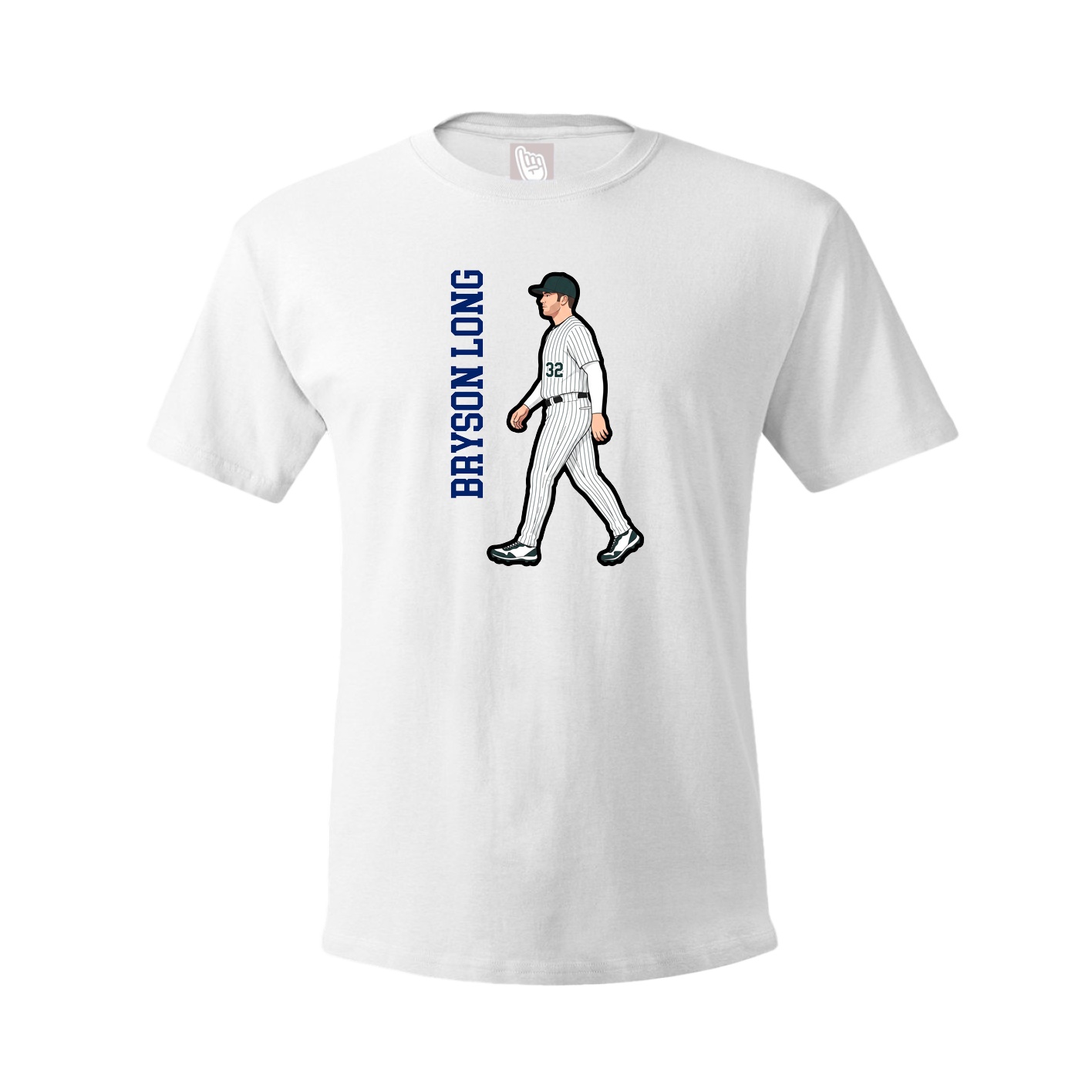 Youth Tee — Name Vertical in White