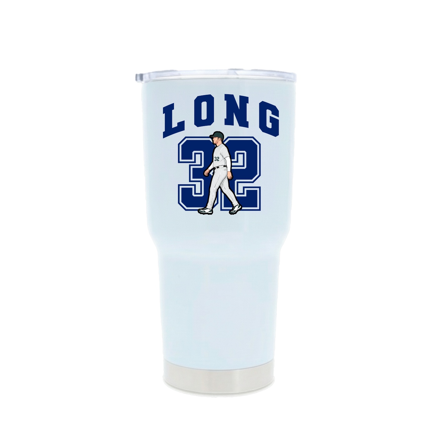 30oz Stainless Steel Tumbler — Number in White