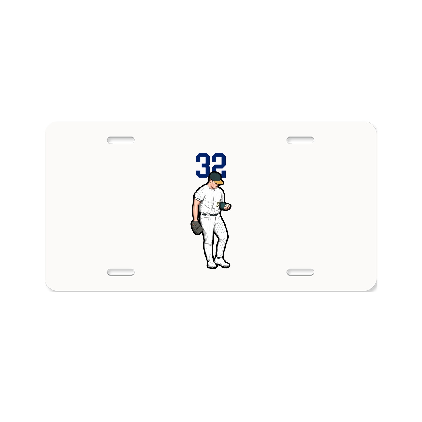 License Plate — Number Top in Classic