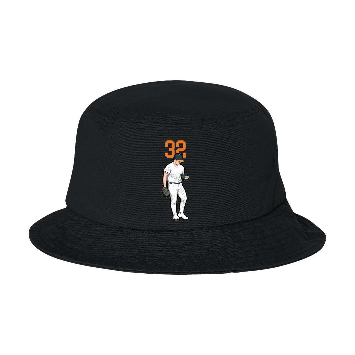 Bucket Cap — Number Top in Black