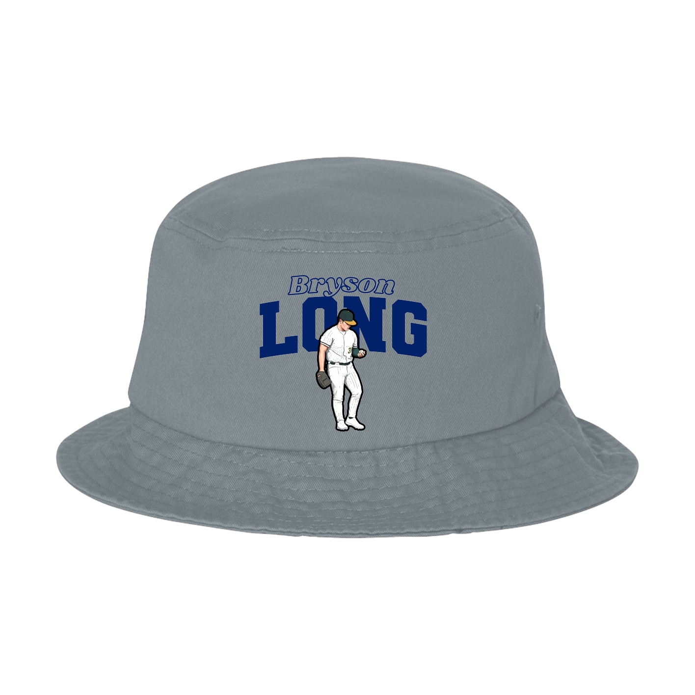Bucket Cap — Name Arch in Grey