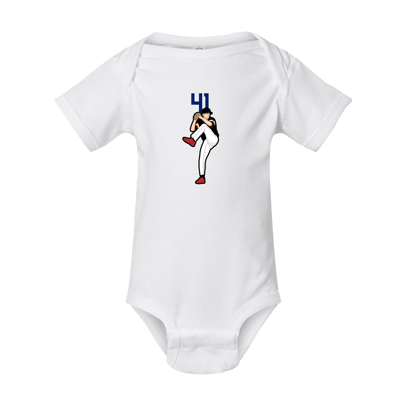 Baby Onesie — Number Top in White