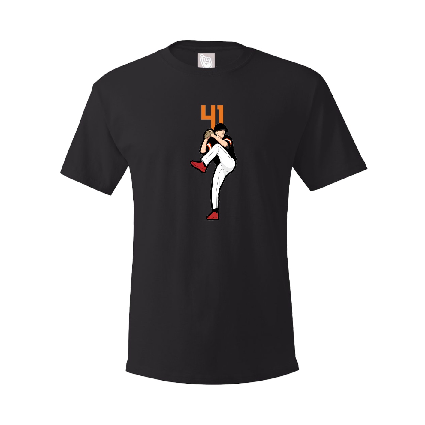 Youth Tee — Number Top in Black