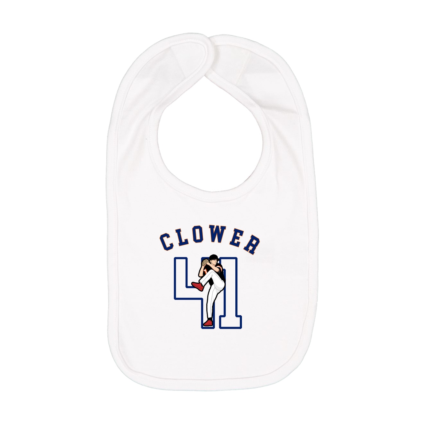 Infant Bib — Shirsey Arch in White