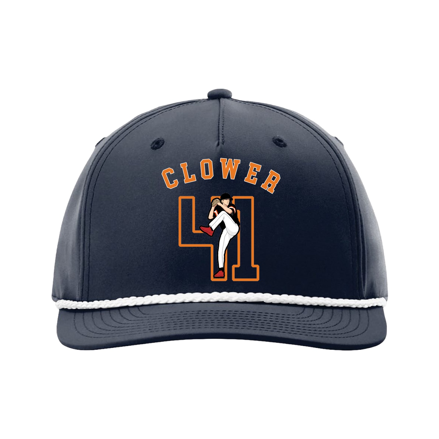 Five-Panel Classic Rope Cap — Shirsey Arch in Navy