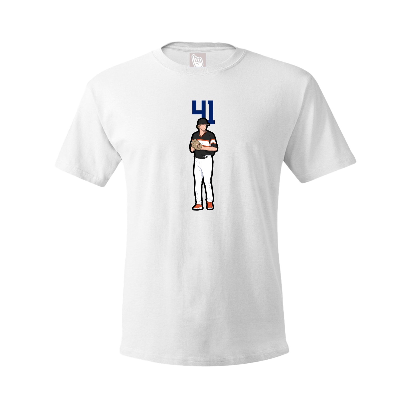 Youth Tee — Number Top in White