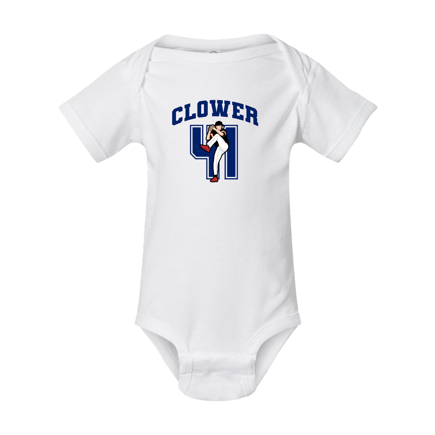Baby Onesie — Number in White