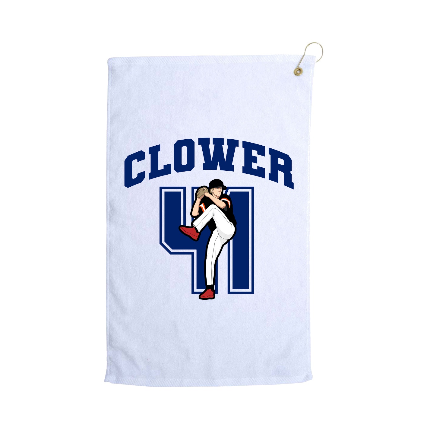 Golf Towel — Number in White