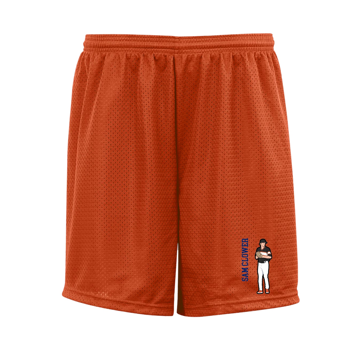 Shorts — Name Vertical in Orange