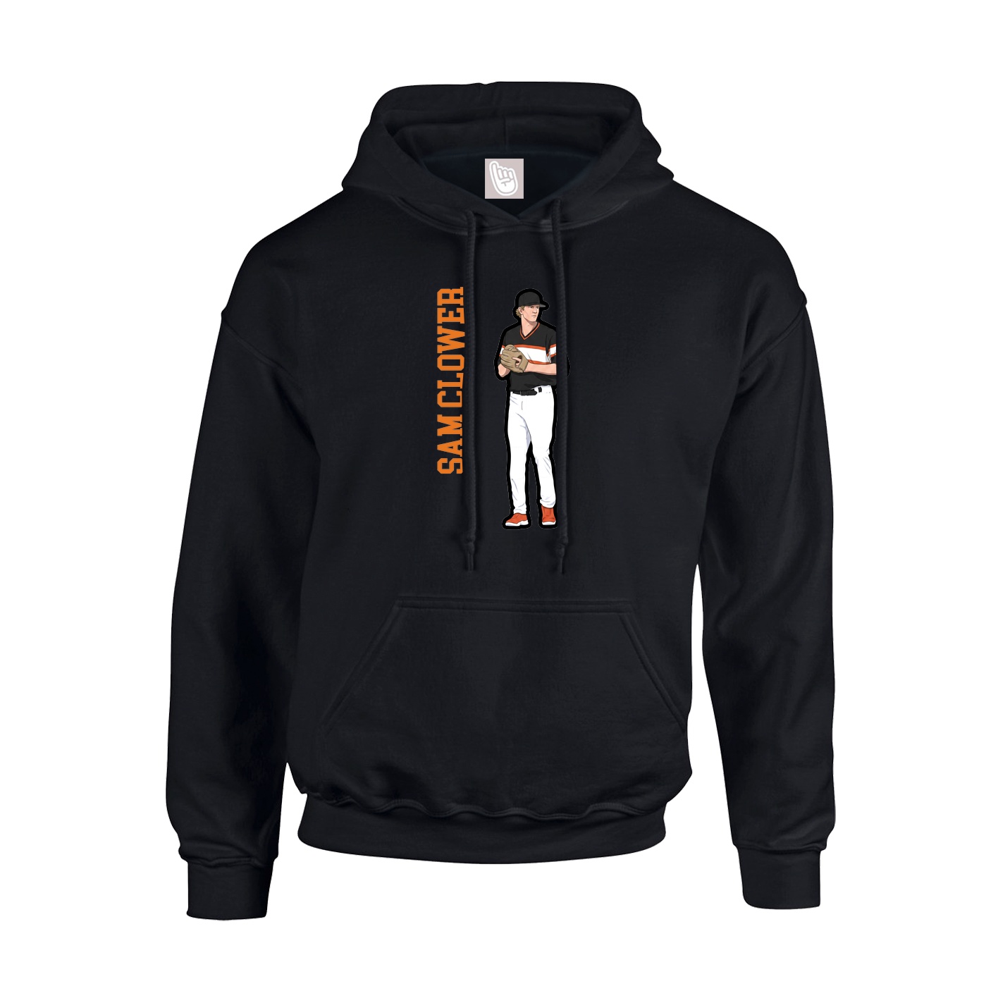Youth Hoodie — Name Vertical in Black