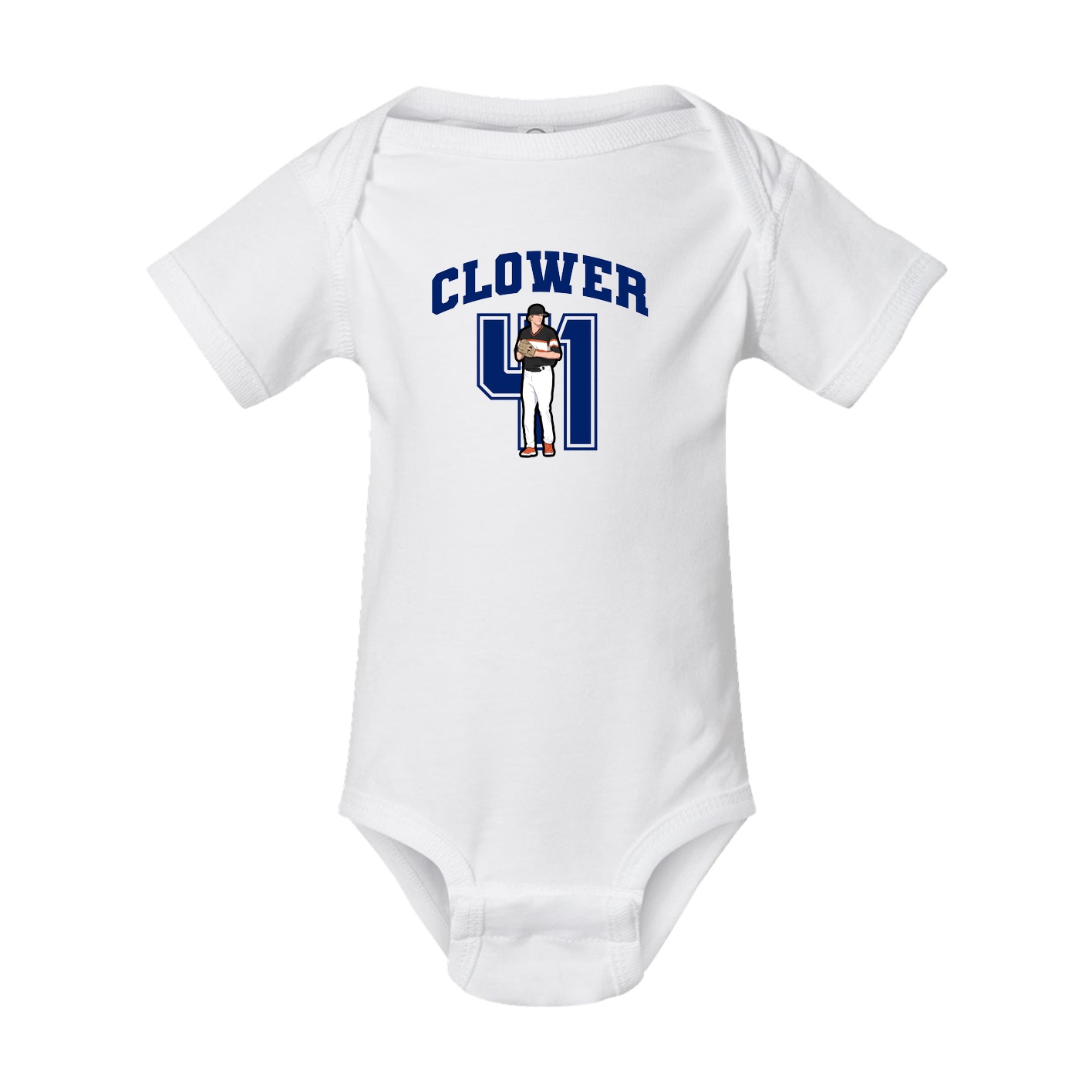 Baby Onesie — Number in White