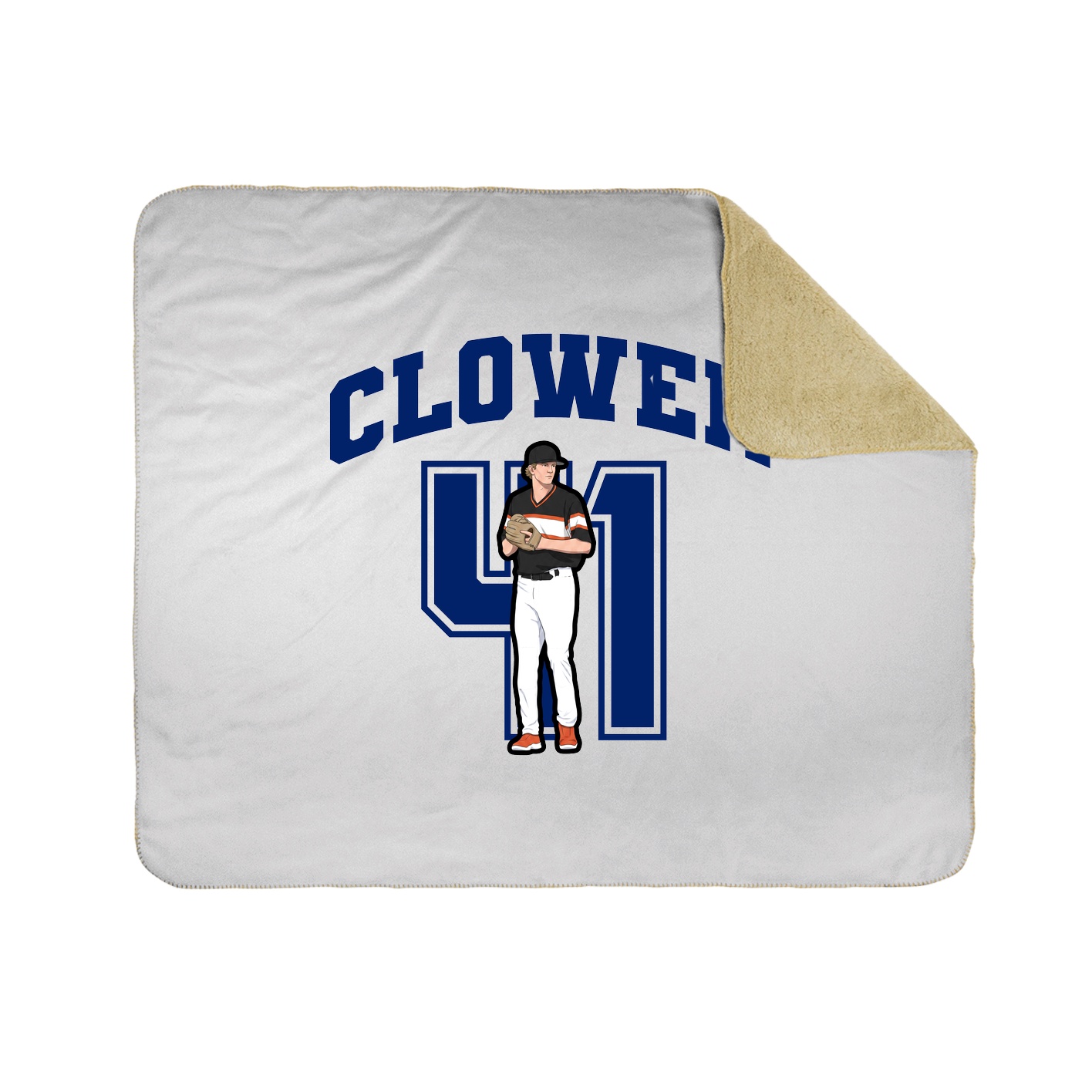 Throw Blanket — Number in White