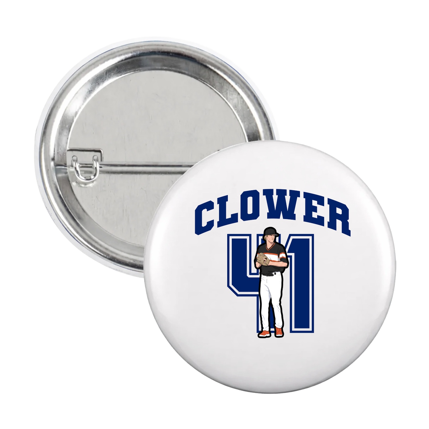Game Day Button — Number in White
