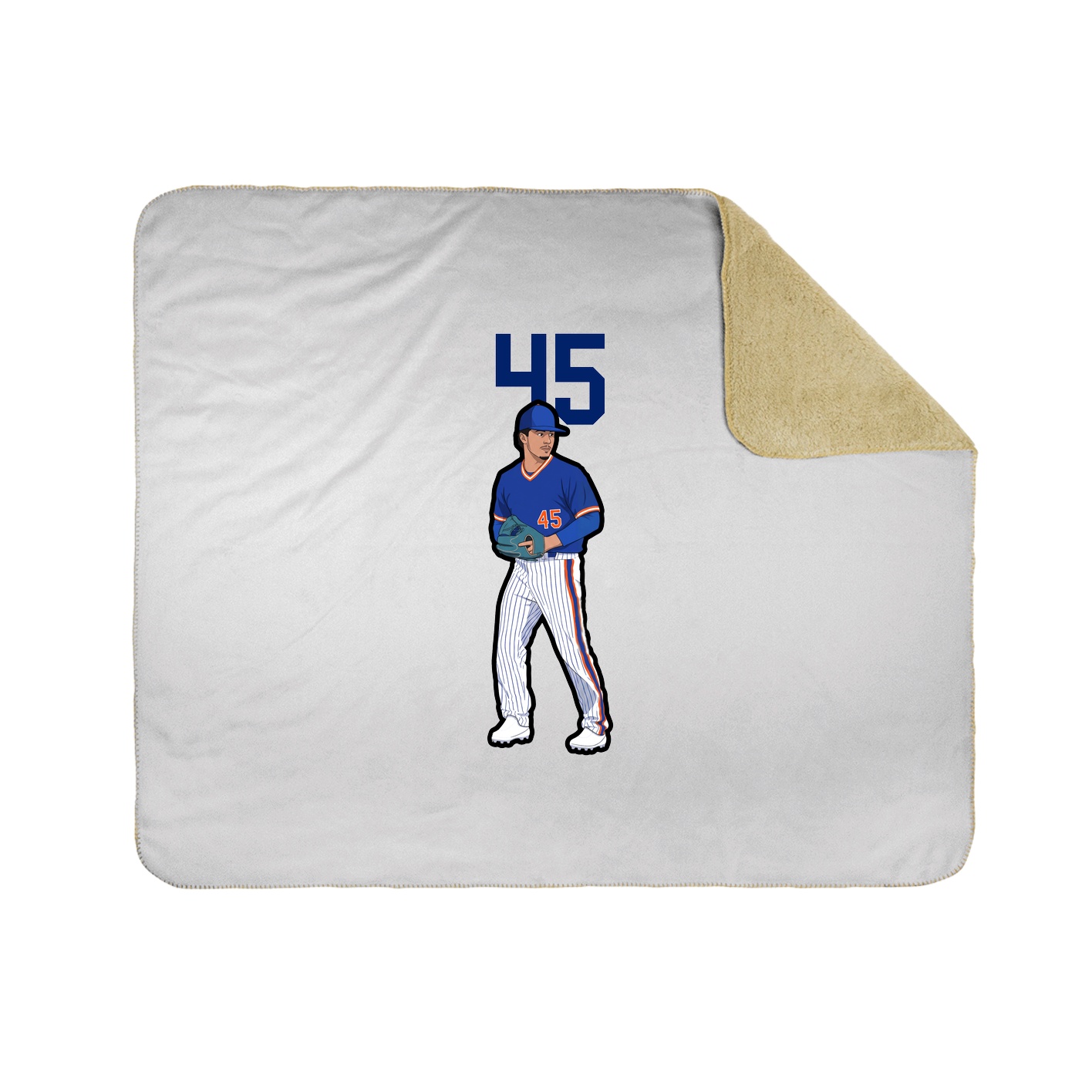 Throw Blanket — Number Top in White