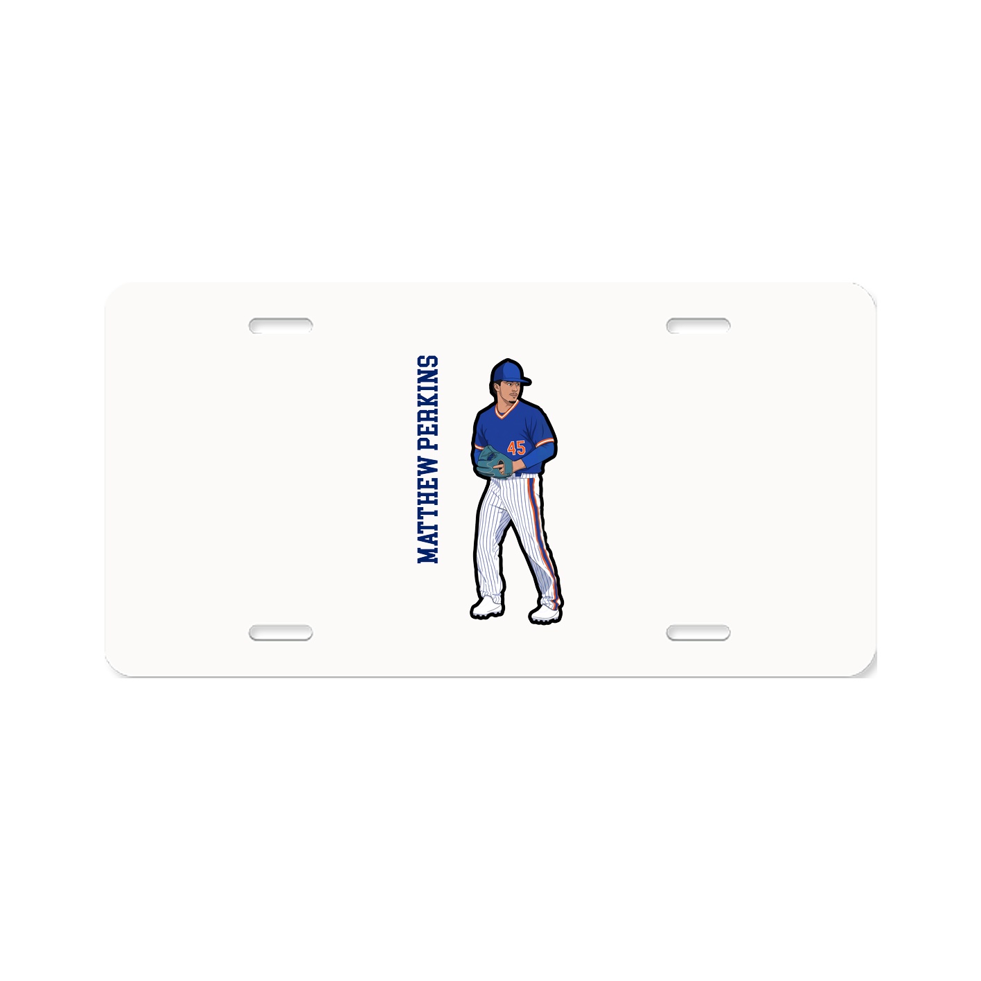License Plate — Name Vertical in Classic