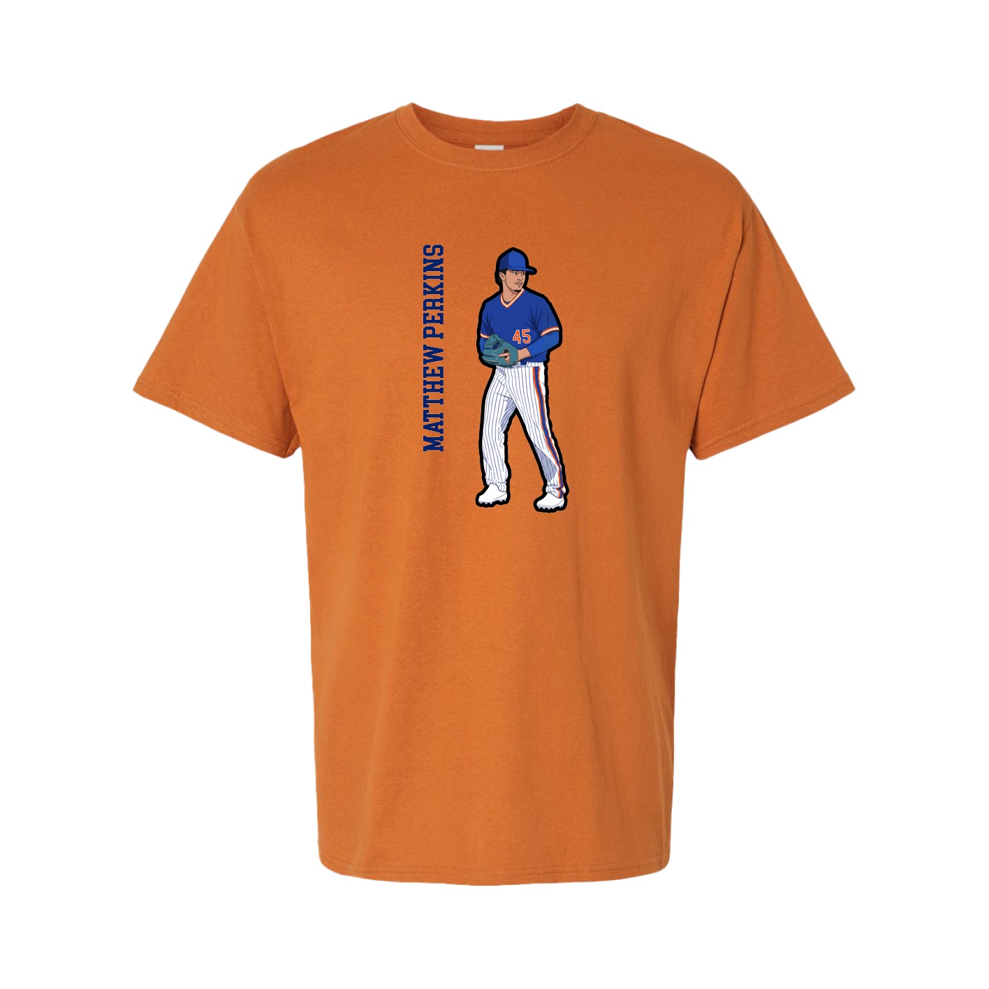 Tee — Name Vertical in Orange