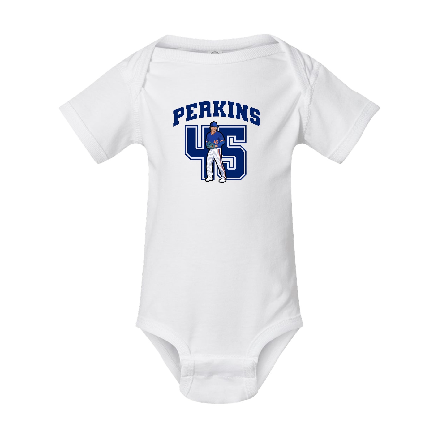 Baby Onesie — Number in White