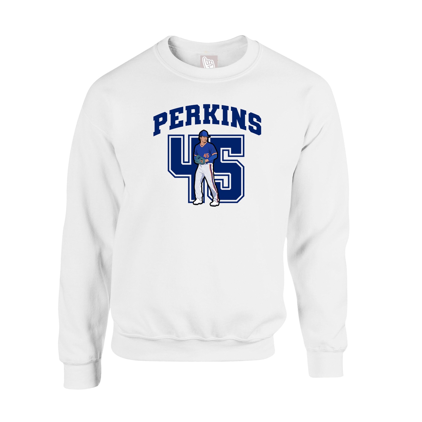 Fleece Crew — Number in White