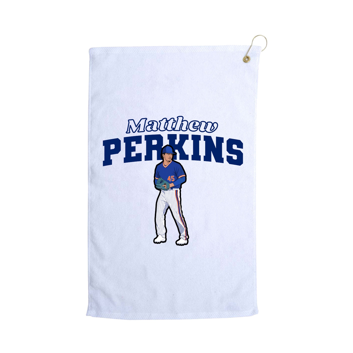 Golf Towel — Name Arch in White