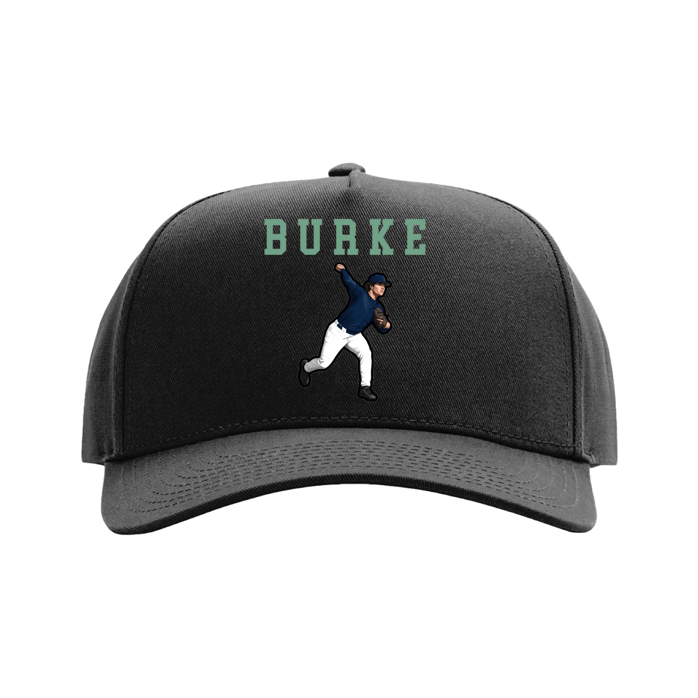 Full Fabric Five-Panel Champ Cap — Shirsey in Black
