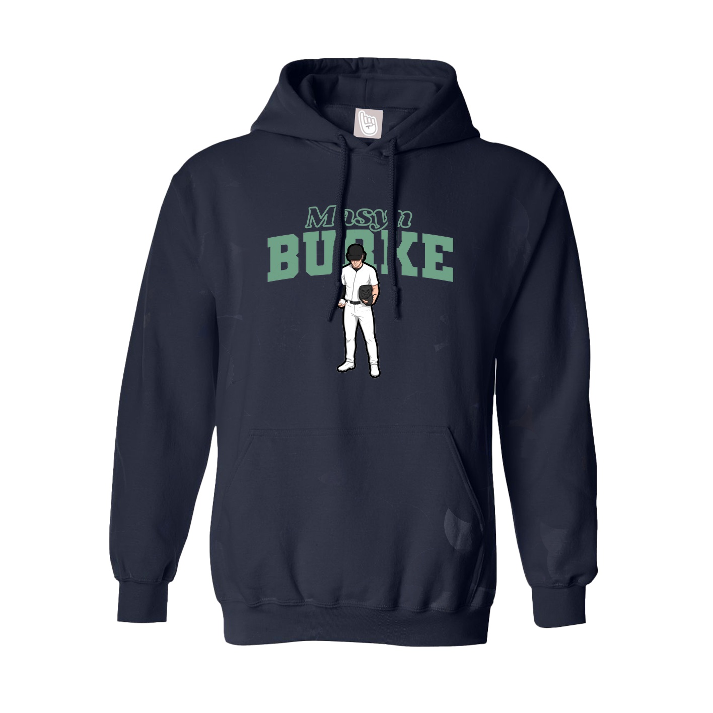Youth Hoodie — Name Arch in Navy