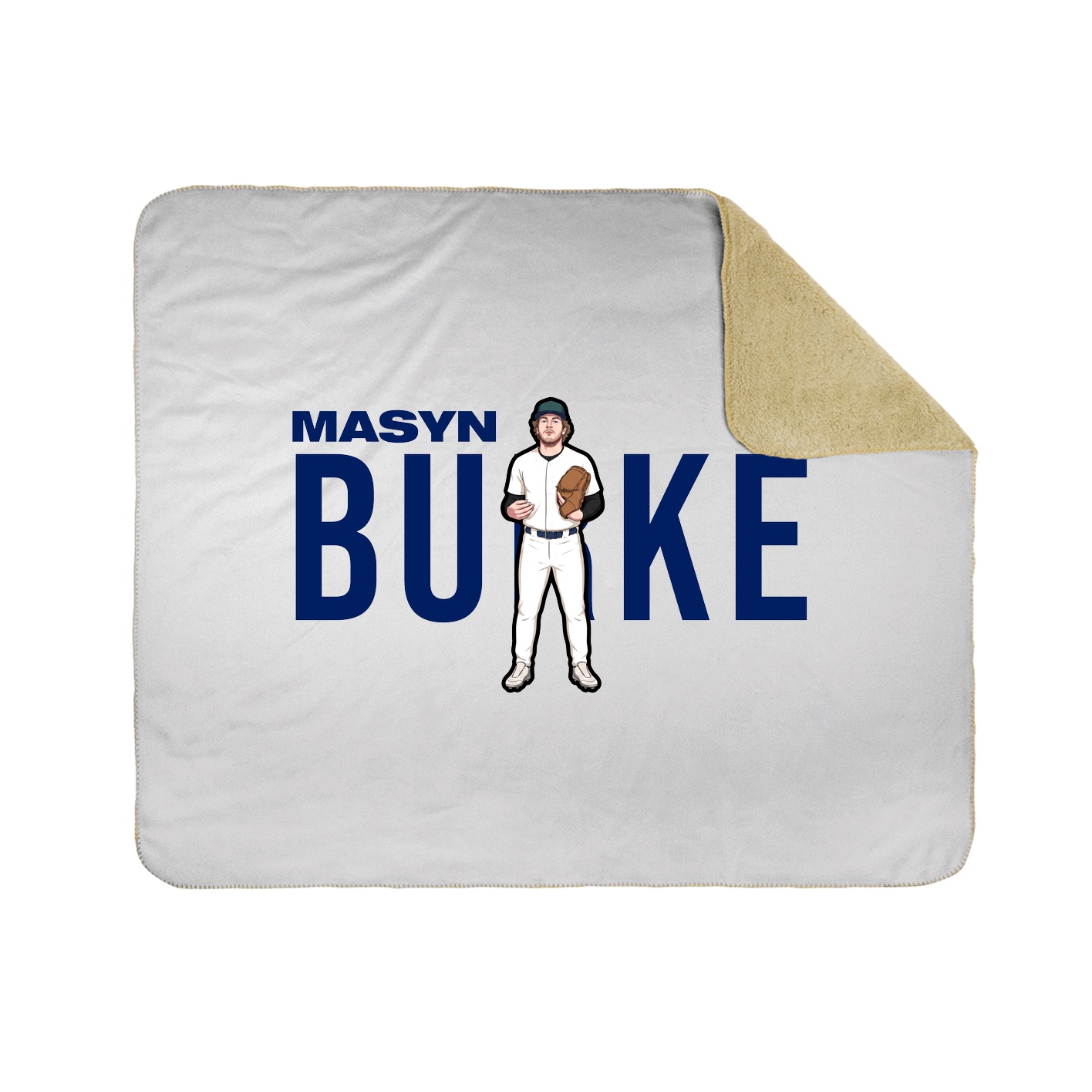 Throw Blanket — Player Name in White