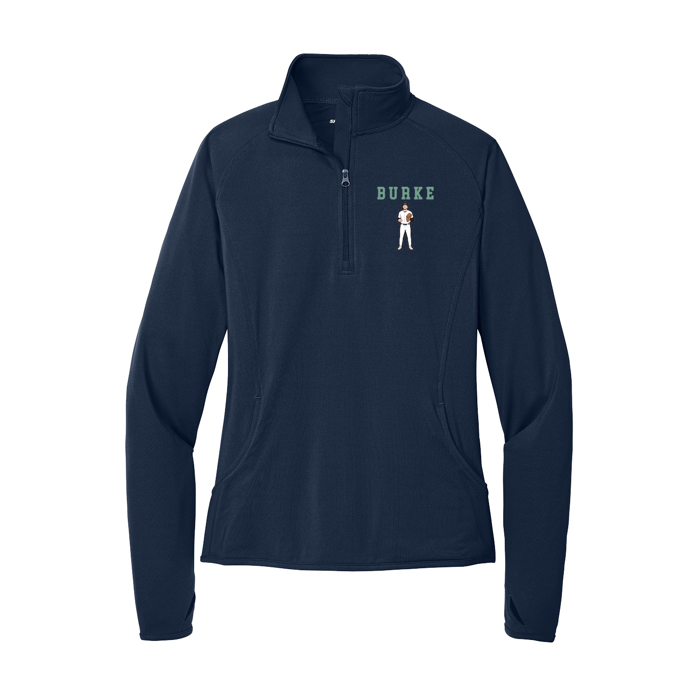 Women's Q-Zip Pullover — Shirsey in Navy