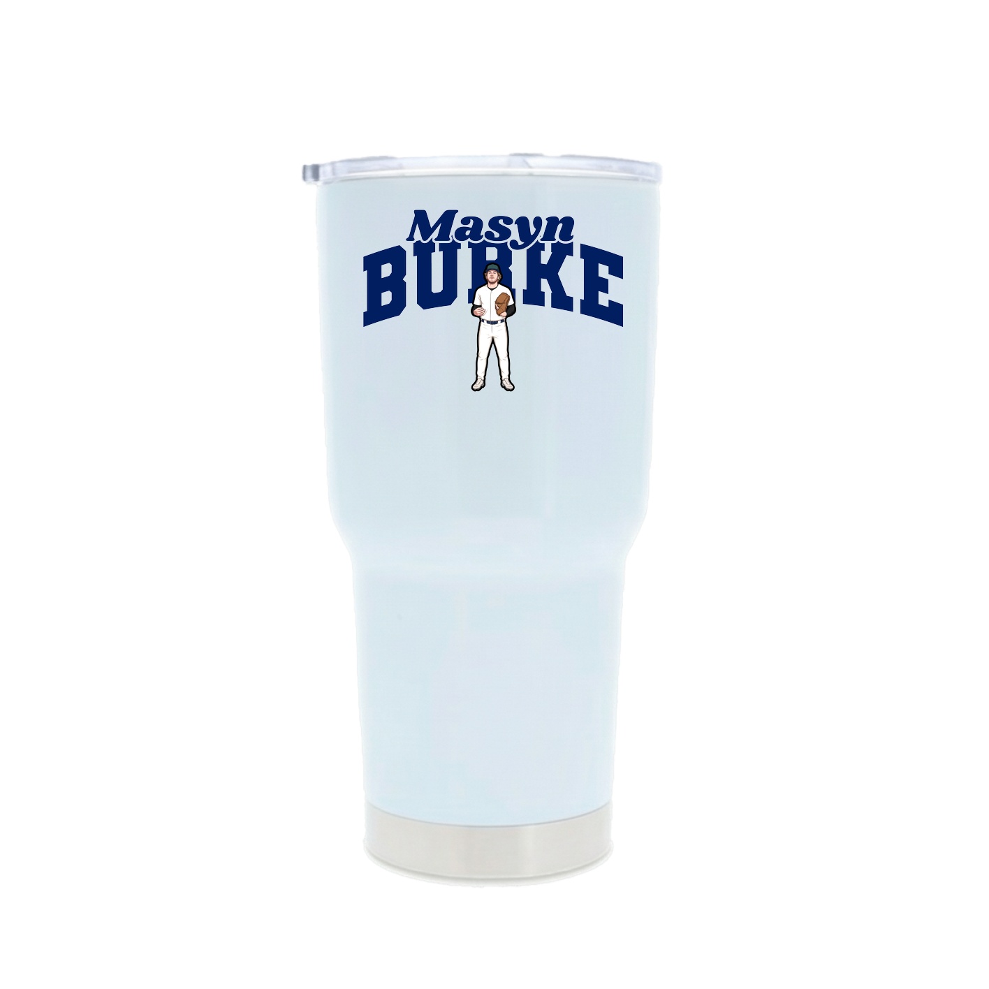 30oz Stainless Steel Tumbler — Signature Arch in White