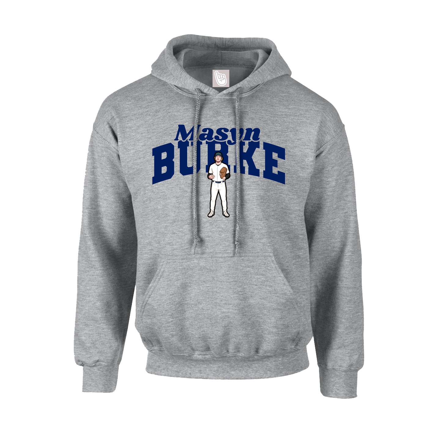 Youth Hoodie — Signature Arch in Grey