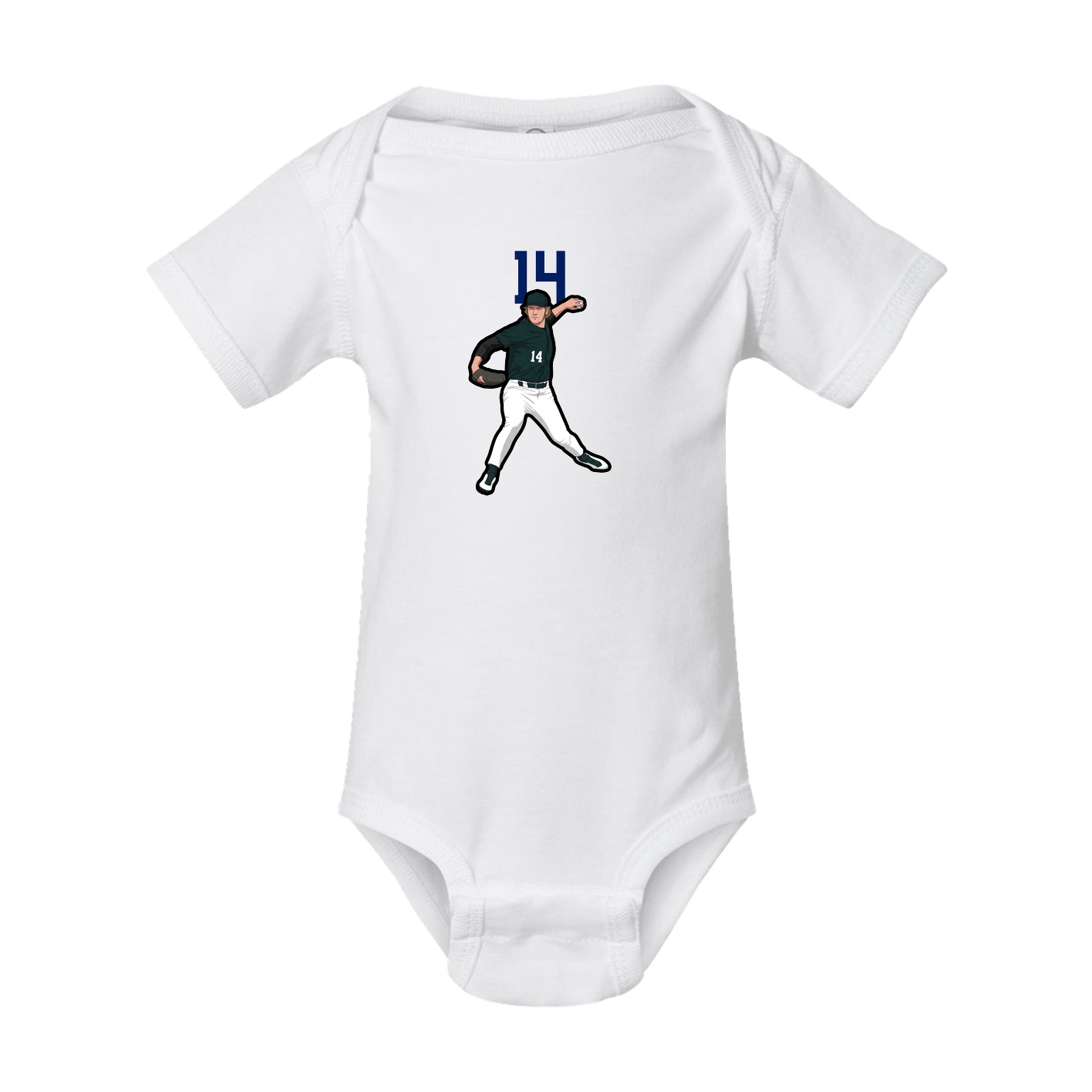 Baby Onesie — Number Top in White